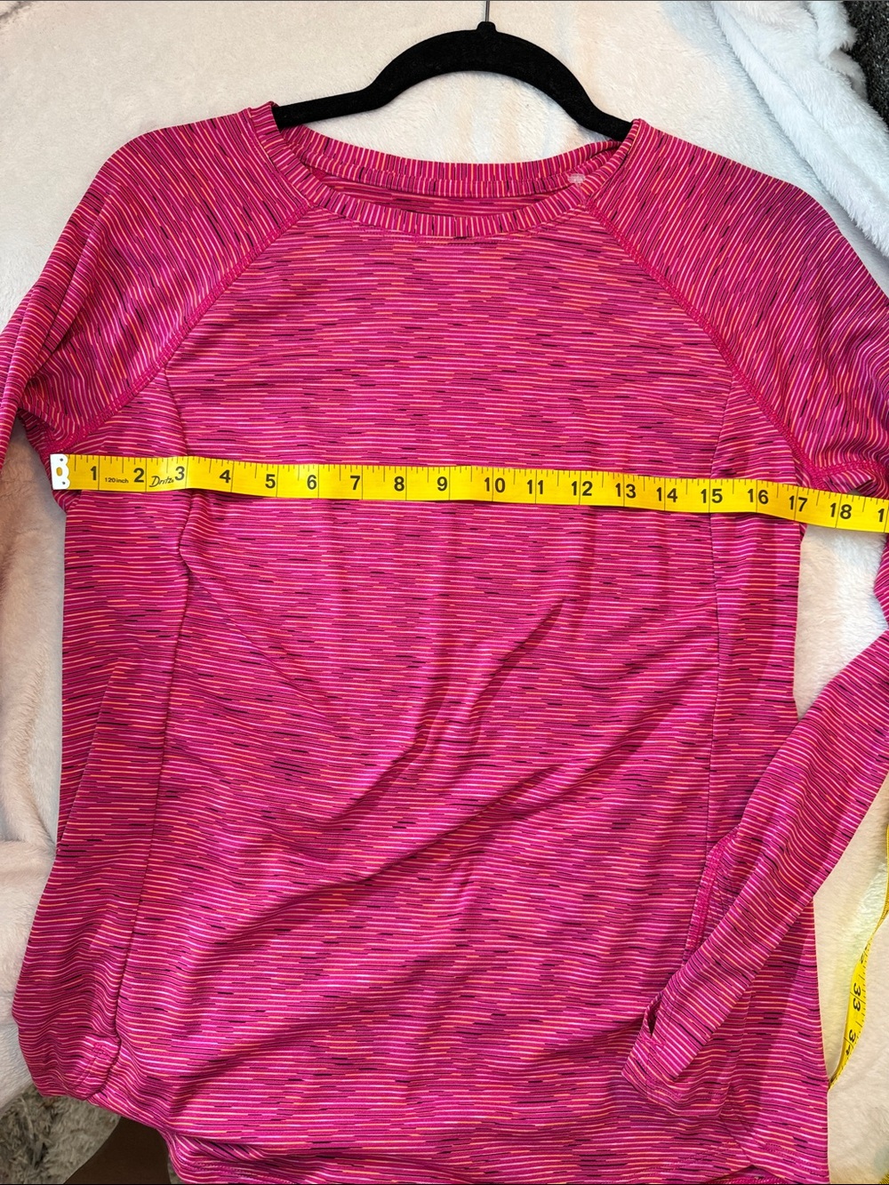 Women’s Pink Space-Dye Long Sleeve Top 2349